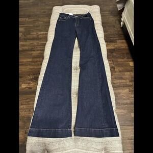 NWOT 7 for all Mankind Slim Illusion Tailorless Jeans Denim Size 26 $250